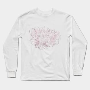 Gentle peony with pink drops Long Sleeve T-Shirt